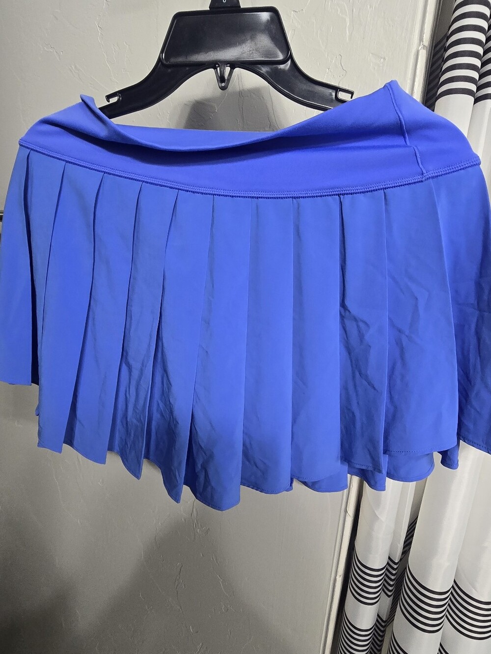 aerie Pleated Skater Skirt in Bright Blue